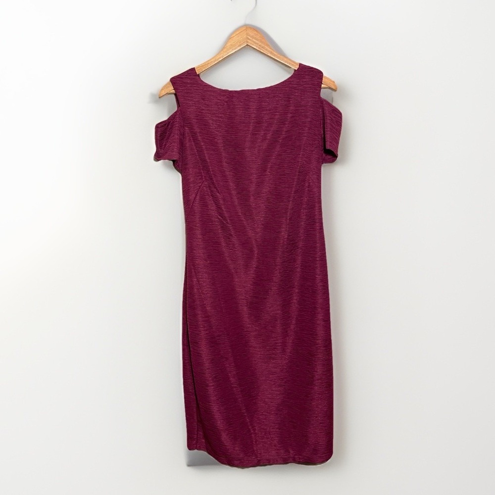 J. Taylor Bodycon Dress Women's 12 Cold Shoulder Textured NWT